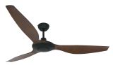 Energiespar Deckenventilator SLIM schwarz/Koa 160 cm