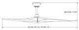 Deckenventilator KOA MB verwitterte Eiche 252 cm Deckenventilator KOA MB verwitterte Eiche 252 cm