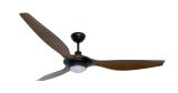 Ventilateur de plafond SLIMLED noir Koa 160 cm