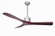 Energiespar Deckenventilator NEW SLICE CHROM/WALNUSS 140 cm
