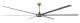 HVLS Wi-Fi XXL großer Industrie Deckenventilator AIR-304 nickel 300 CM