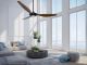 Ventilateur de plafond SLIMLED noir Koa 160 cm