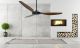 Ventilateur de plafond SLIMLED noir Koa 160 cm