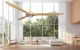 Outdoor Deckenventilator LINES Nickel LED 150 cm