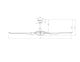Energiespar Deckenventilator VOGUE WI-FI LED ALU 190 cm